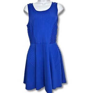 GB GIANNI BINI Sleeveless Dress Cobalt Blue Fit and Flare Women’s Size Large